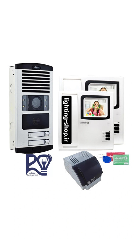 پکیج آیفون تصویری کارتی ۳.۵ اینچ ۱۲۸۶_V2( ورژن جدید) الکتروپیک RFID